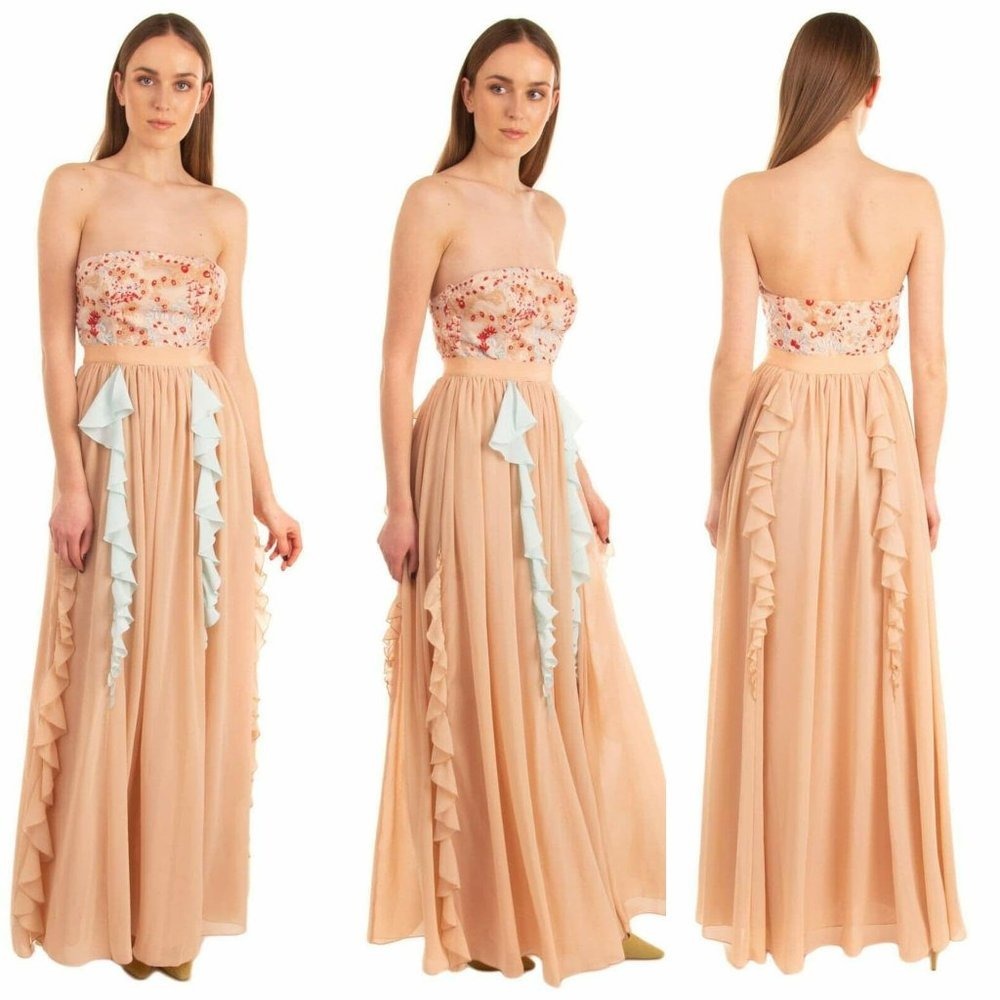 Fairy Cottage Gown SMALL Goddess Prairie Formal Party ITALY NEW NOLITA $495